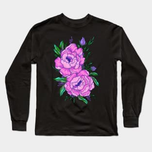 Flowers blooming (vertical) Long Sleeve T-Shirt